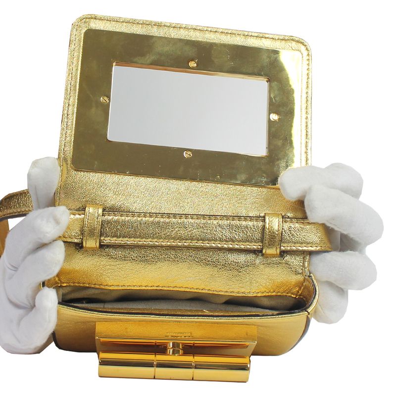 Bolsa-Tom-Ford-Couro-Dourado