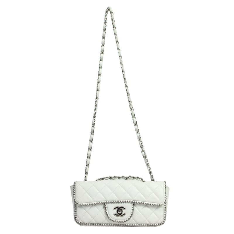 Bolsa-Chanel-Classic-Couro-Branco-M