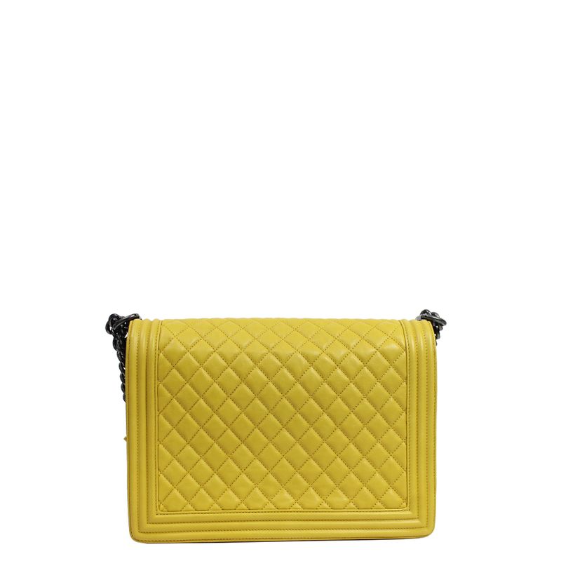 Bolsa-Chanel-Boy-Couro-Amarelo