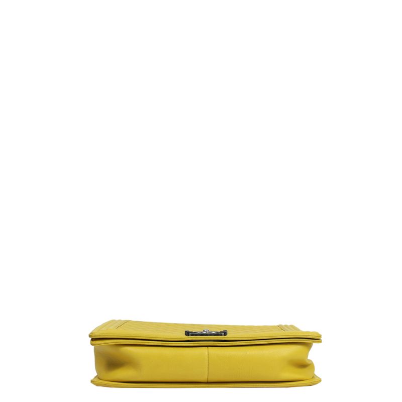 Bolsa-Chanel-Boy-Couro-Amarelo