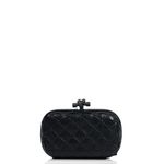 Clutch-Bottega-Veneta-Knot-Python-e-Couro-Preto