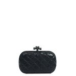 Clutch-Bottega-Veneta-Knot-Python-e-Couro-Preto