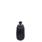 Clutch-Bottega-Veneta-Knot-Python-e-Couro-Preto
