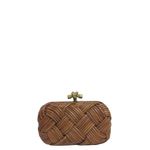 Clutch-Bottega-Veneta-Knot-Couro-Marrom