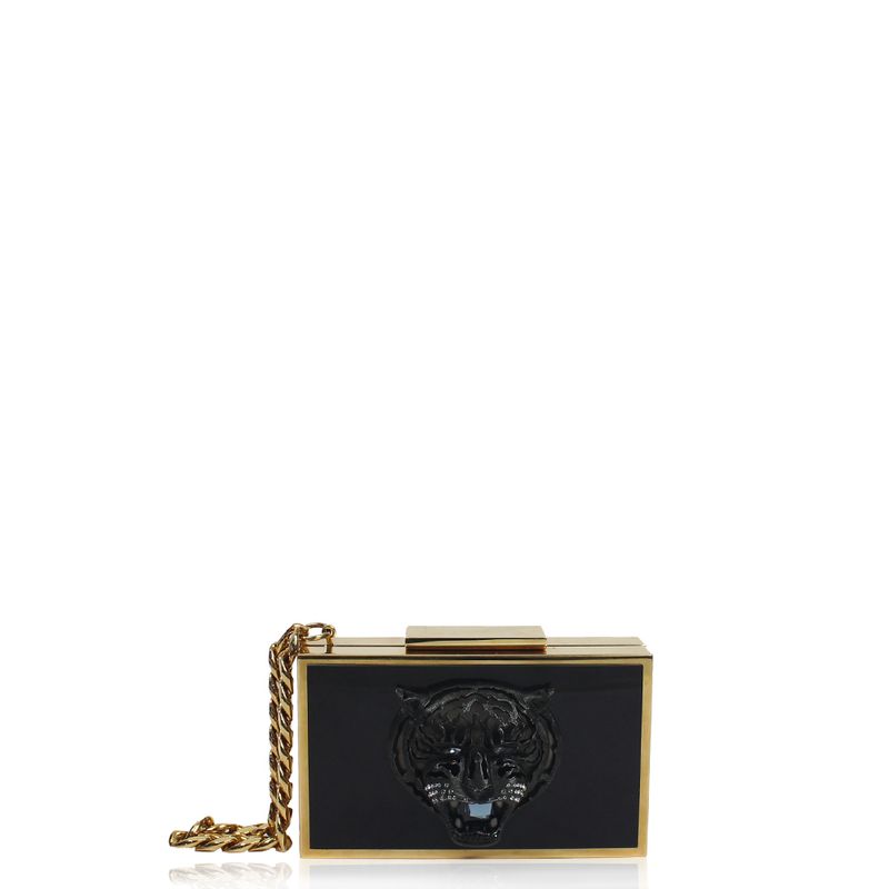 Clutch-Lanvin-Minaudiere-Tigre-Dourado-e-Preto