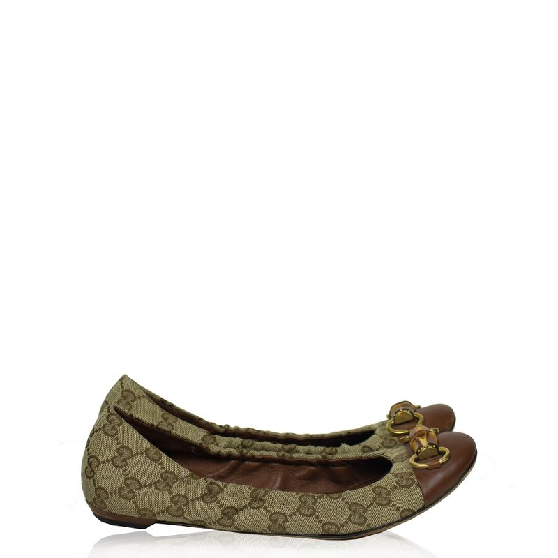 Sapatilha-Gucci-Bamboo-Jacquard-Marrom