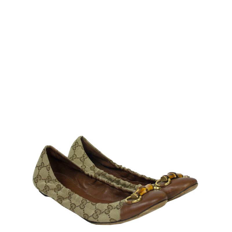 Sapatilha-Gucci-Bamboo-Jacquard-Marrom