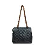 Bolsa-Chanel-Quilted-Vintage-Preta-com-Tartaruga