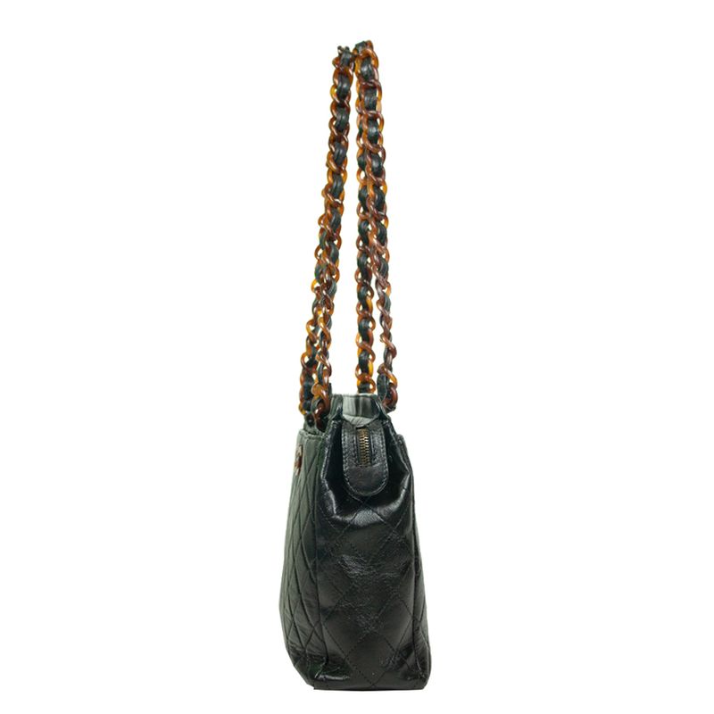 Bolsa-Chanel-Quilted-Vintage-Preta-com-Tartaruga