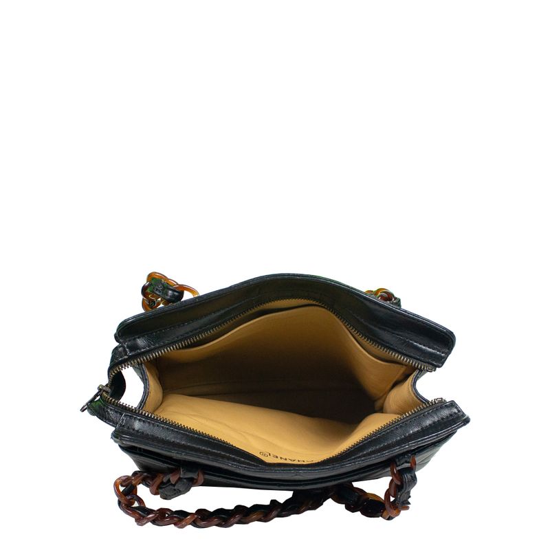 Bolsa-Chanel-Quilted-Vintage-Preta-com-Tartaruga