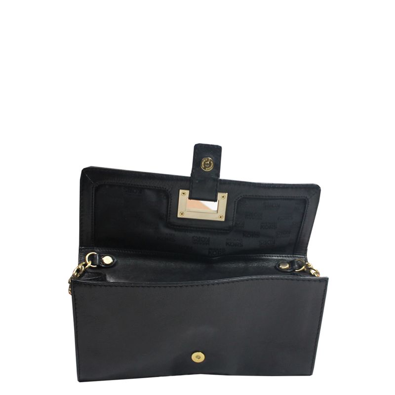Clutch-Michael-Kors-Couro-Preto