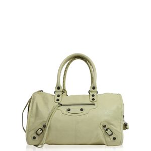 Bolsa Balenciaga Motocross Couro Amarelo