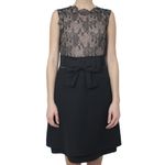 Vestido-Valentino-Renda-e-Laco-Preto