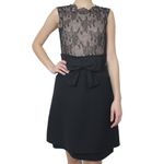Vestido-Valentino-Renda-e-Laco-Preto