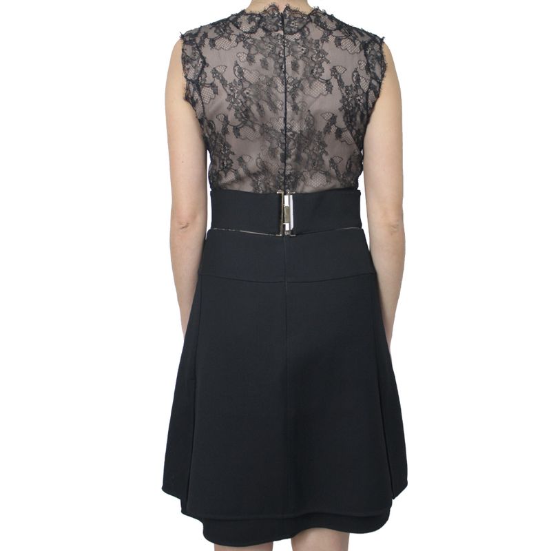 Vestido-Valentino-Renda-e-Laco-Preto