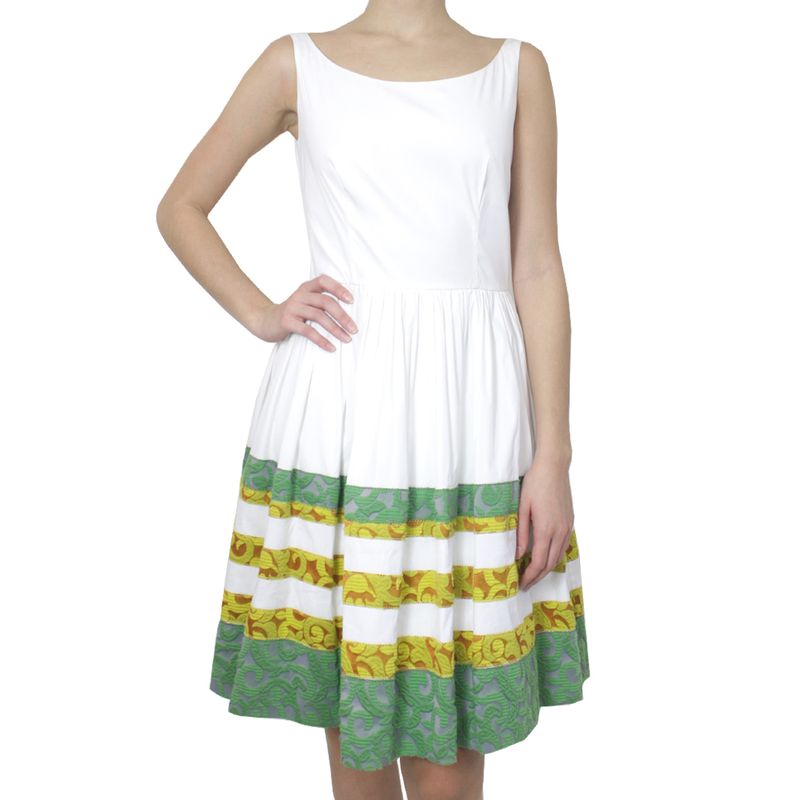 Vestido-Prada-Branco-com-Brocado-