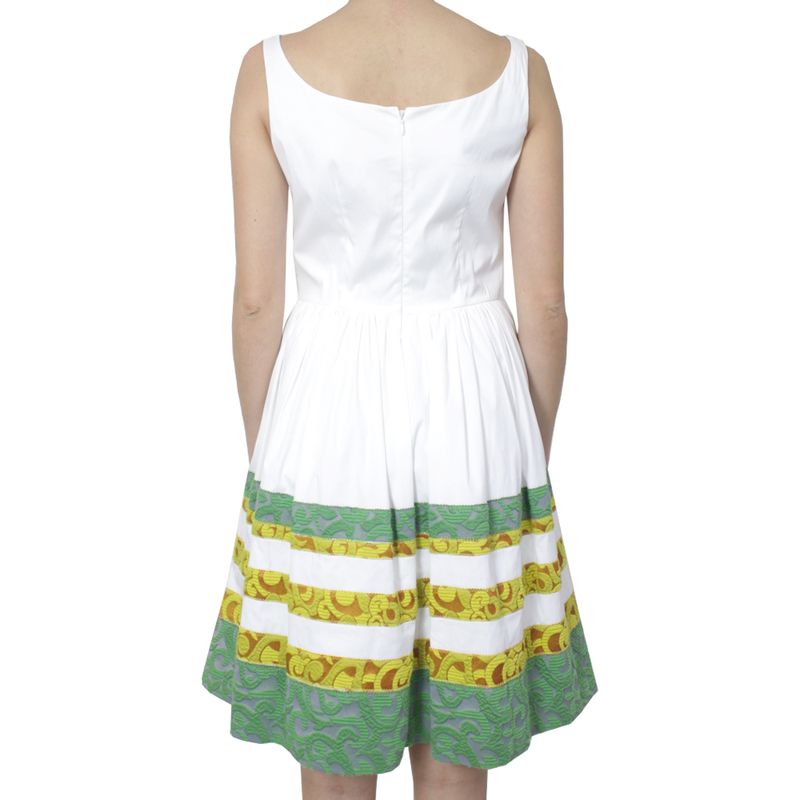 Vestido-Prada-Branco-com-Brocado-