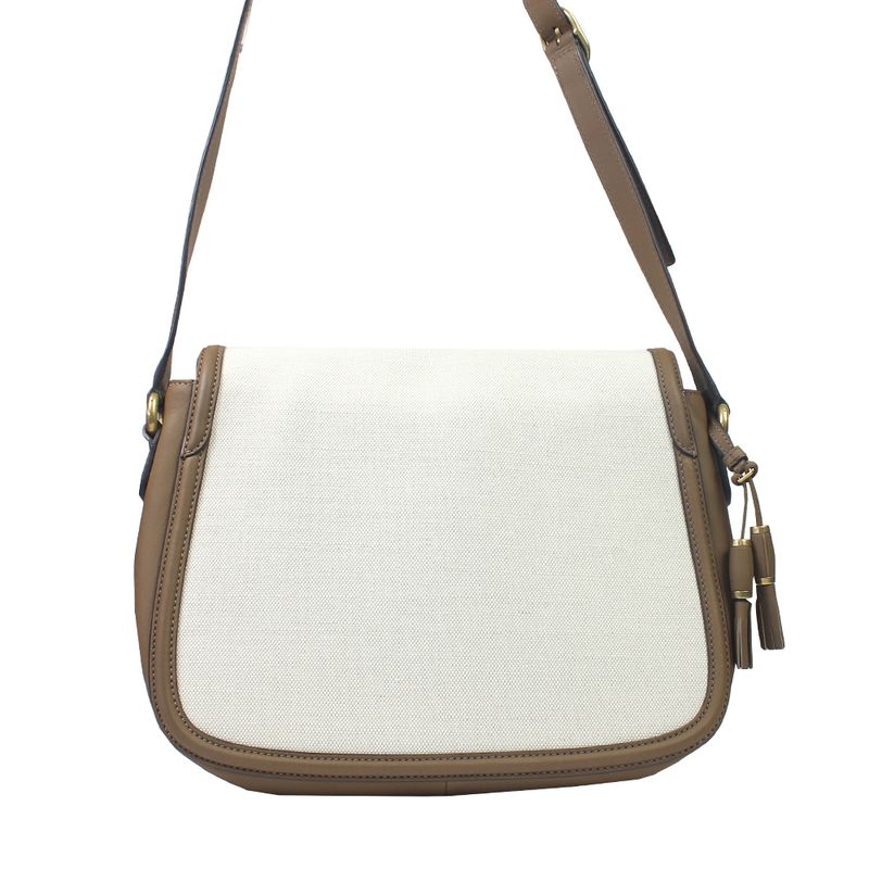 Bolsa-Gucci-Lona-e-Couro-Marrom