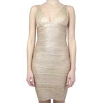 Vestido-Herve-Leger-Dourado