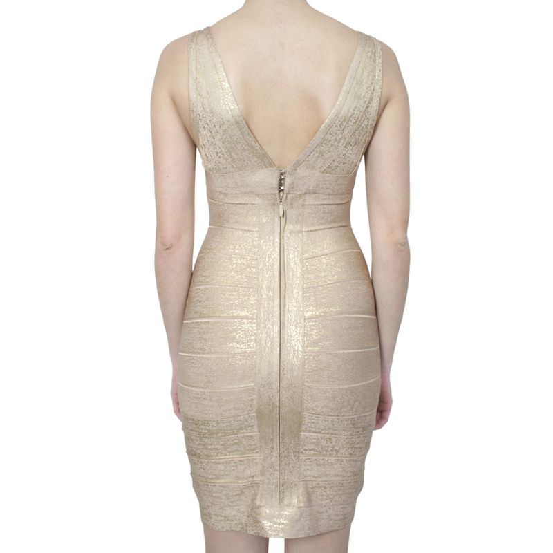 Vestido-Herve-Leger-Dourado