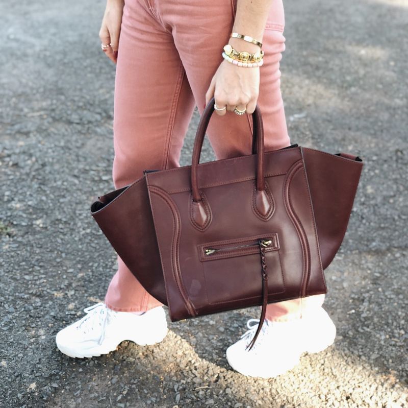 Bolsa-Celine-Luggage-Vinho-Verso