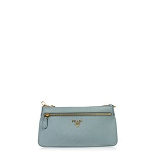 Mini Bolsa Prada Saffiano Azul