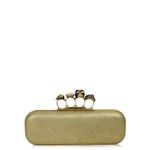 Clutch-Alexander-McQueen-Skull-Dourada