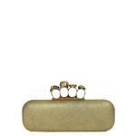 Clutch-Alexander-McQueen-Skull-Dourada