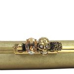 Clutch-Alexander-McQueen-Skull-Dourada