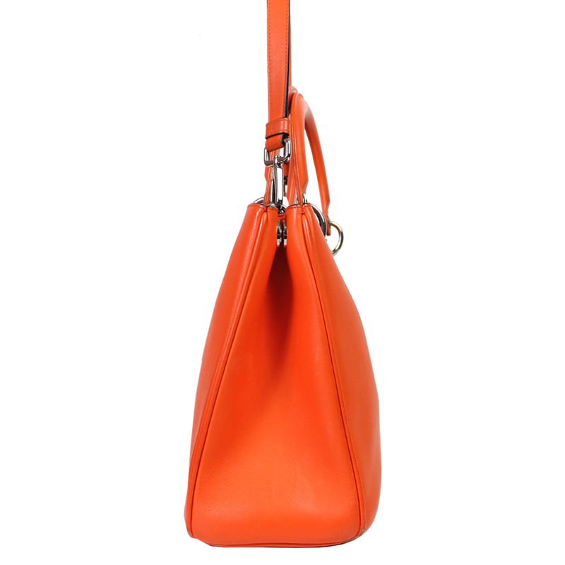 Bolsa-Christian-Dior-Diorissimo-Couro-Laranja