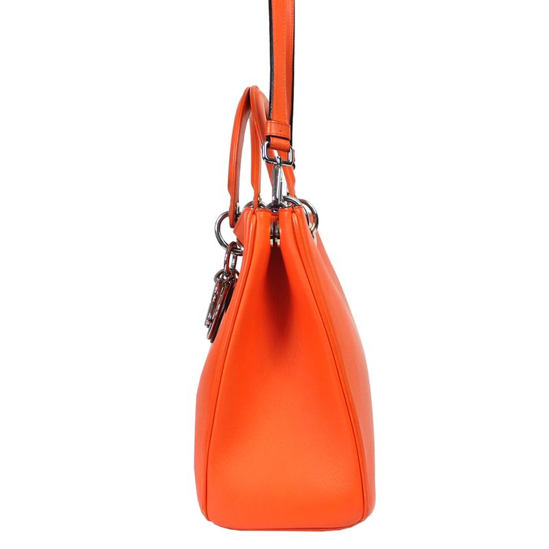 Bolsa-Christian-Dior-Diorissimo-Couro-Laranja