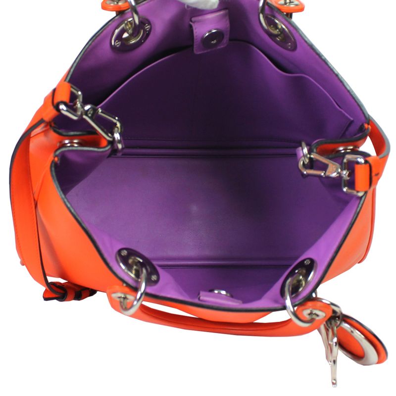 Bolsa-Christian-Dior-Diorissimo-Couro-Laranja