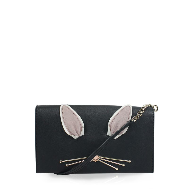 Bolsa-Kate-Spade-Rabbit-Couro-Preto