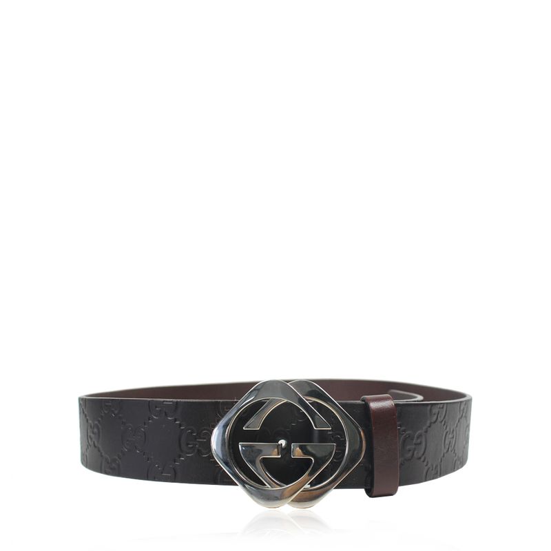 Cinto-Gucci-Couro-Marrom