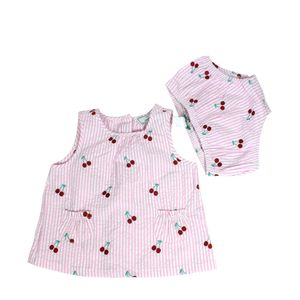 Vestido Childrens Wear Cerejas Rosa