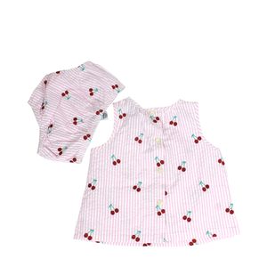 Vestido Childrens Wear Cerejas Rosa