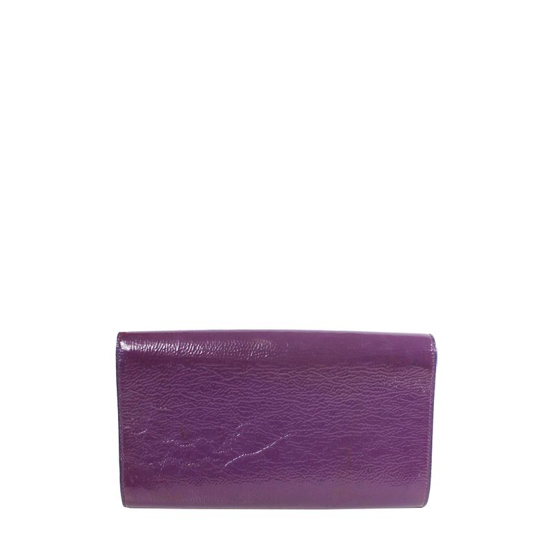 Clutch-Saint-Laurent-Belle-de-Jour-Verniz-Roxo