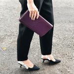 Clutch-Saint-Laurent-Belle-de-Jour-Verniz-Roxo