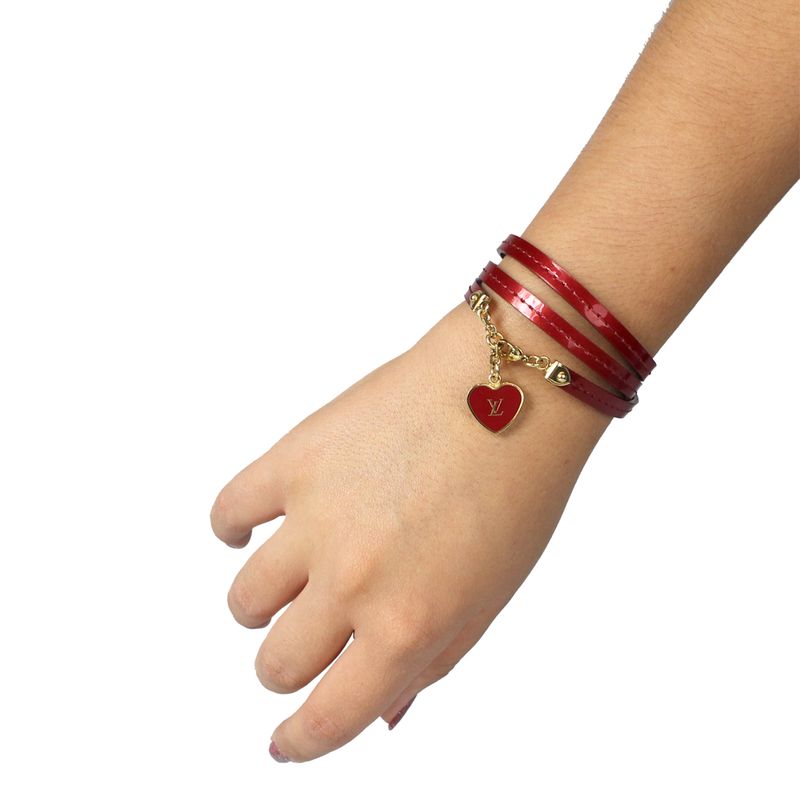 Pulseira-LouisVuitton-Verniz-Vermelho