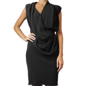 Vestido Lanvin Drapeado Marrom