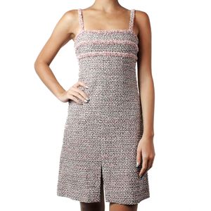 Vestido Chanel Tweed Rosa
