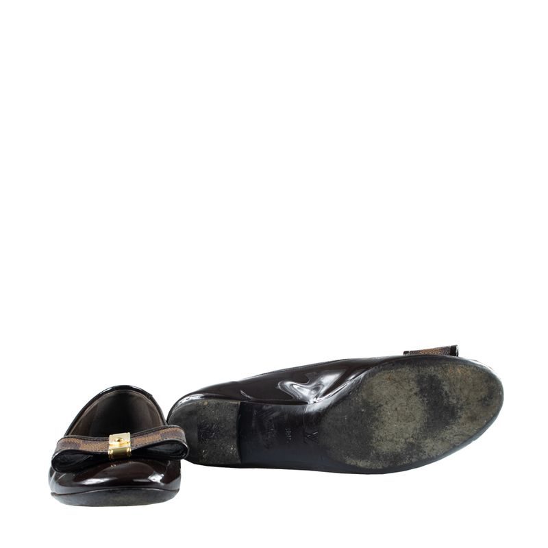 Sapatilha-Louis-Vuitton-Verniz-Marrom-Laco-Damier