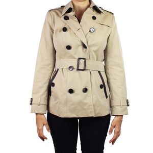 Trench Coat Burberry Caqui e Couro