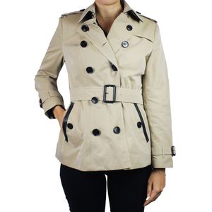 Trench Coat Burberry Caqui e Couro