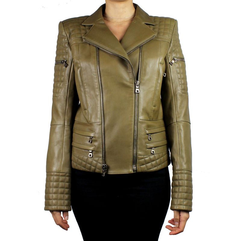 Jaqueta-Balmain-Couro-Verde-Musgo