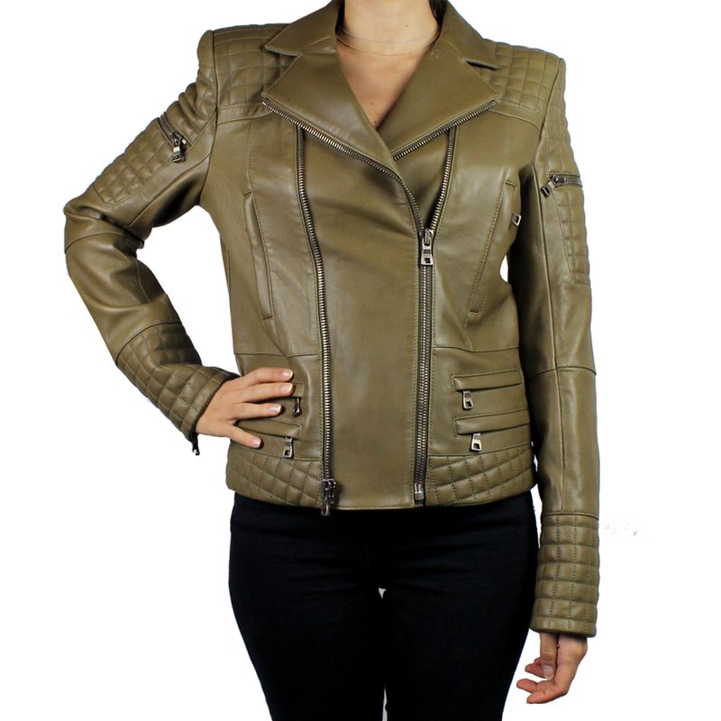 Jaqueta-Balmain-Couro-Verde-Musgo