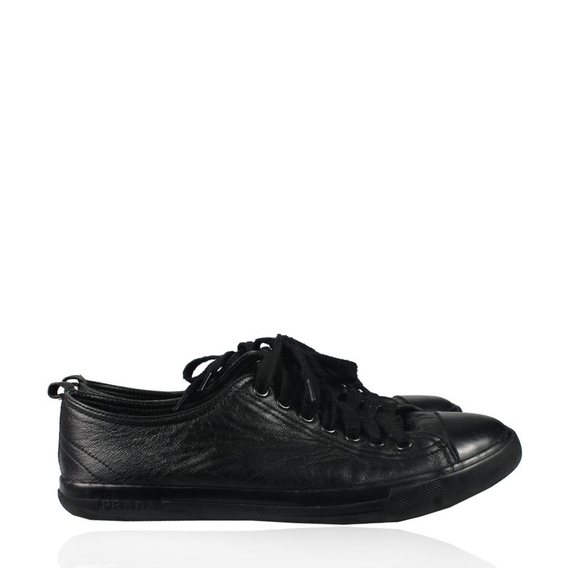 Tenis-Prada-Couro-Preto