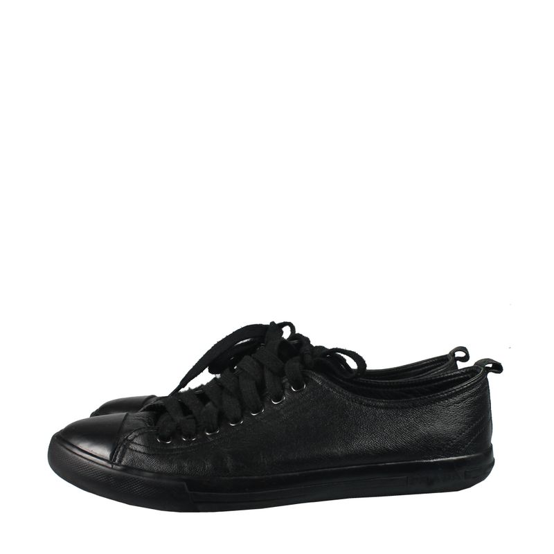 Tenis-Prada-Couro-Preto