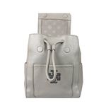 Mochila-Tory-Burch-Couro-Cinza