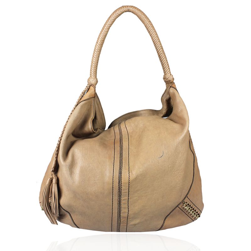 Bolsa-Roberto-Cavalli-Couro-Caramelo